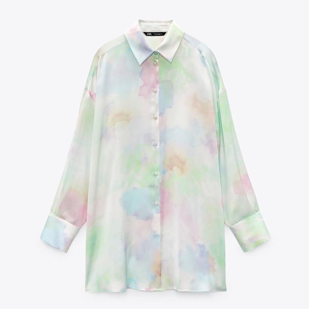 Zara Multicolor Button Down Shirt